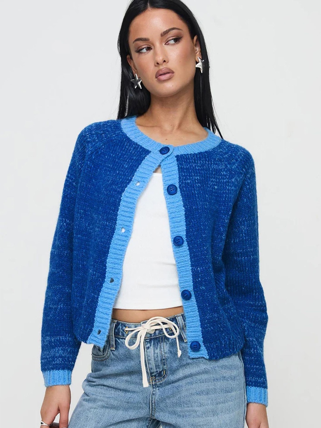 

LULU & SKY Women Cardigan, Blue