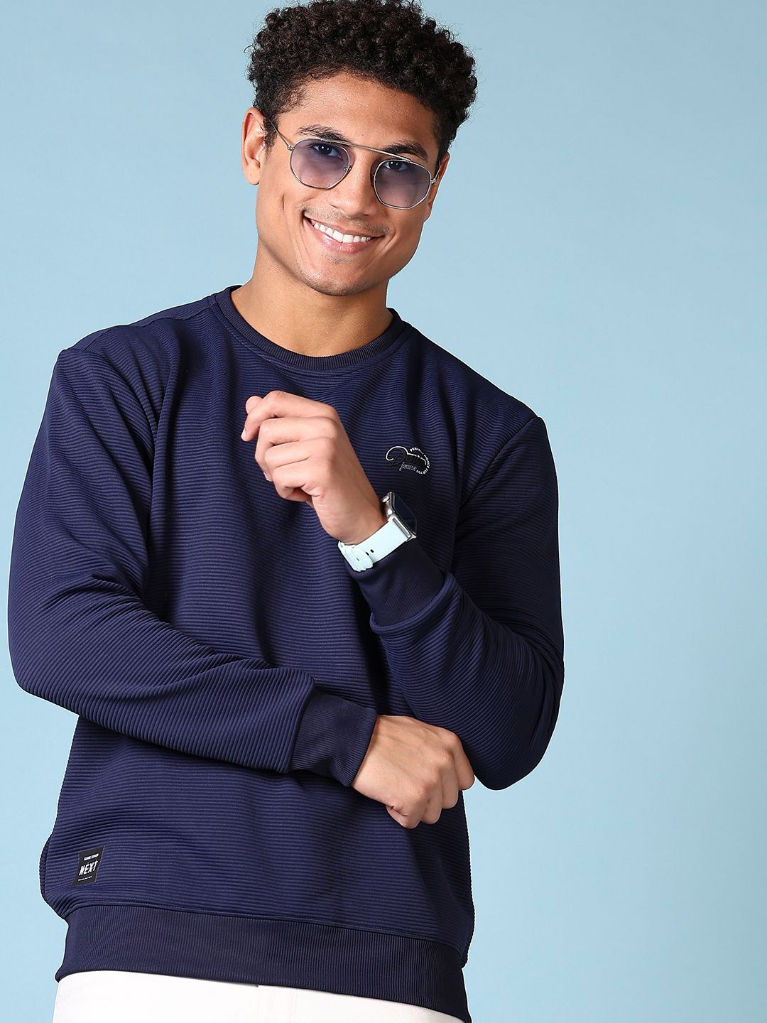 

V-Mart Men Sweatshirt, Navy blue