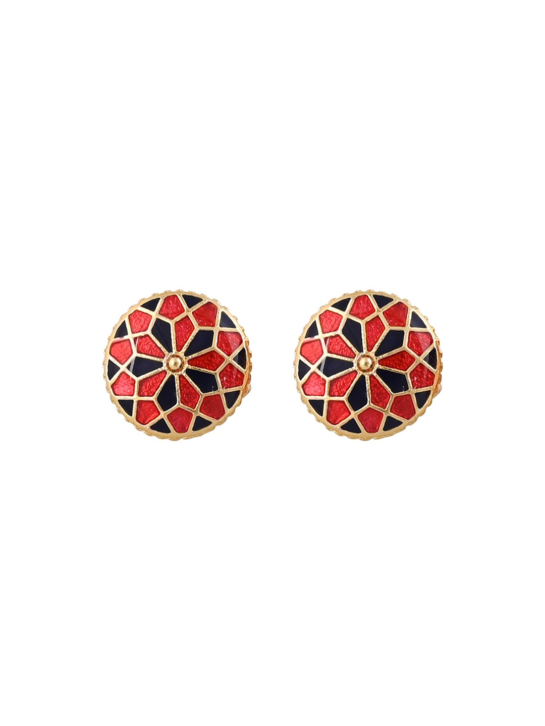 

House of Pataudi Gold-Plated Enamelled Cufflinks