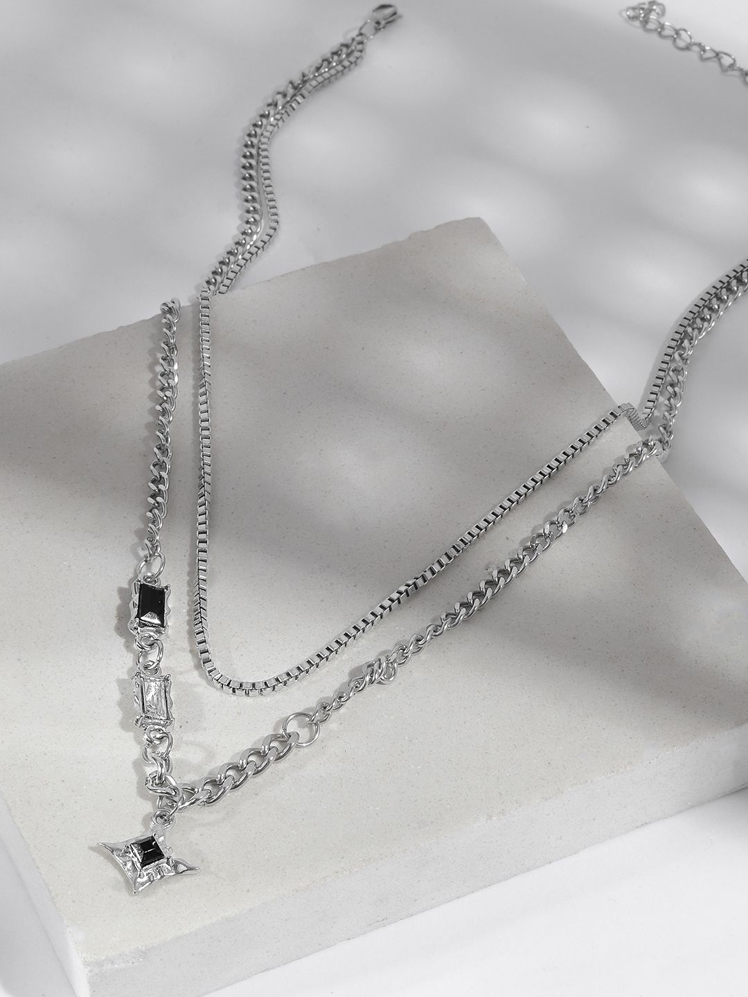 

JOKER & WITCH Men Silver-Plated Necklace