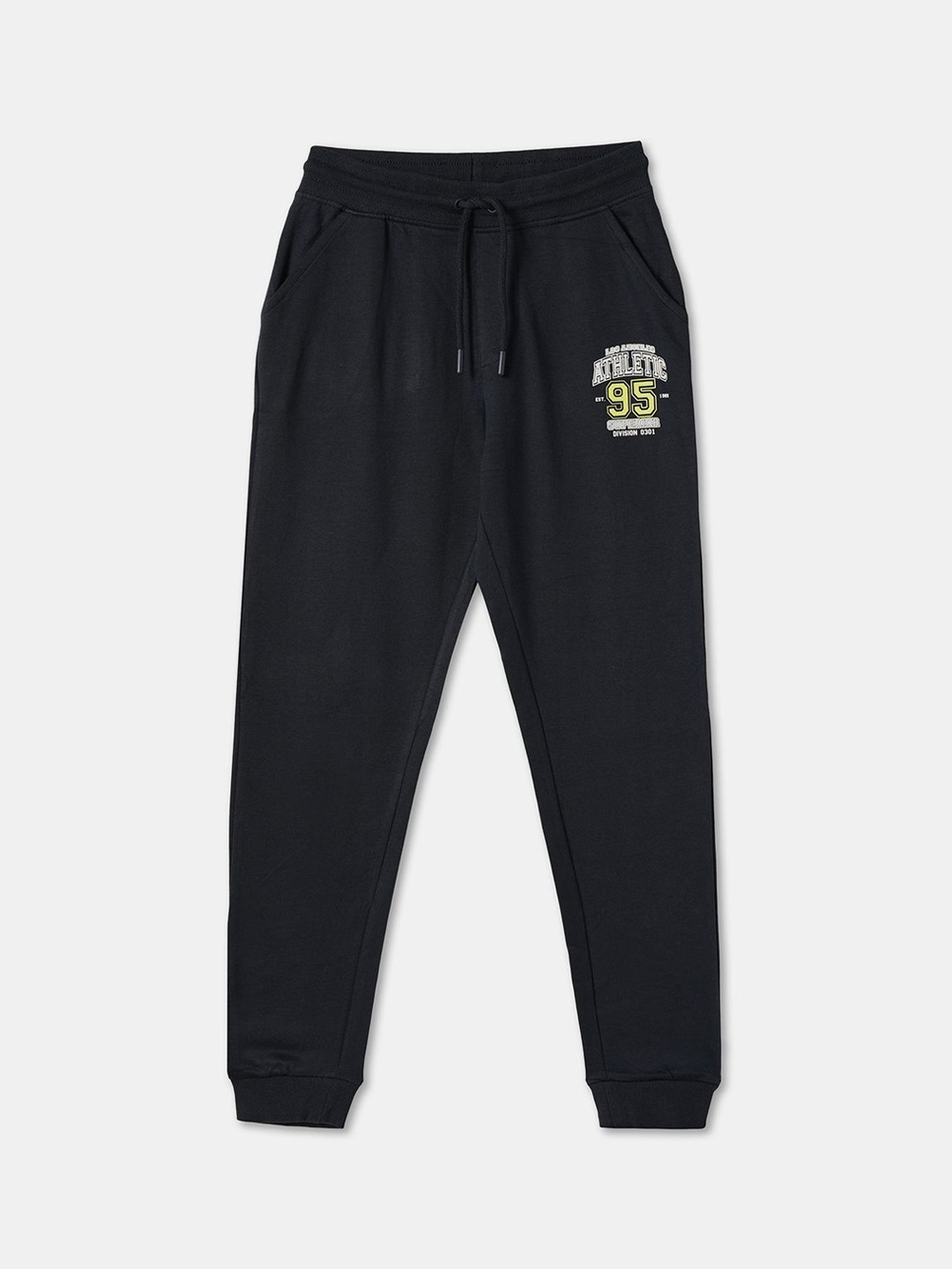 

R&B Boys Cotton Mid Rise Joggers, Blue