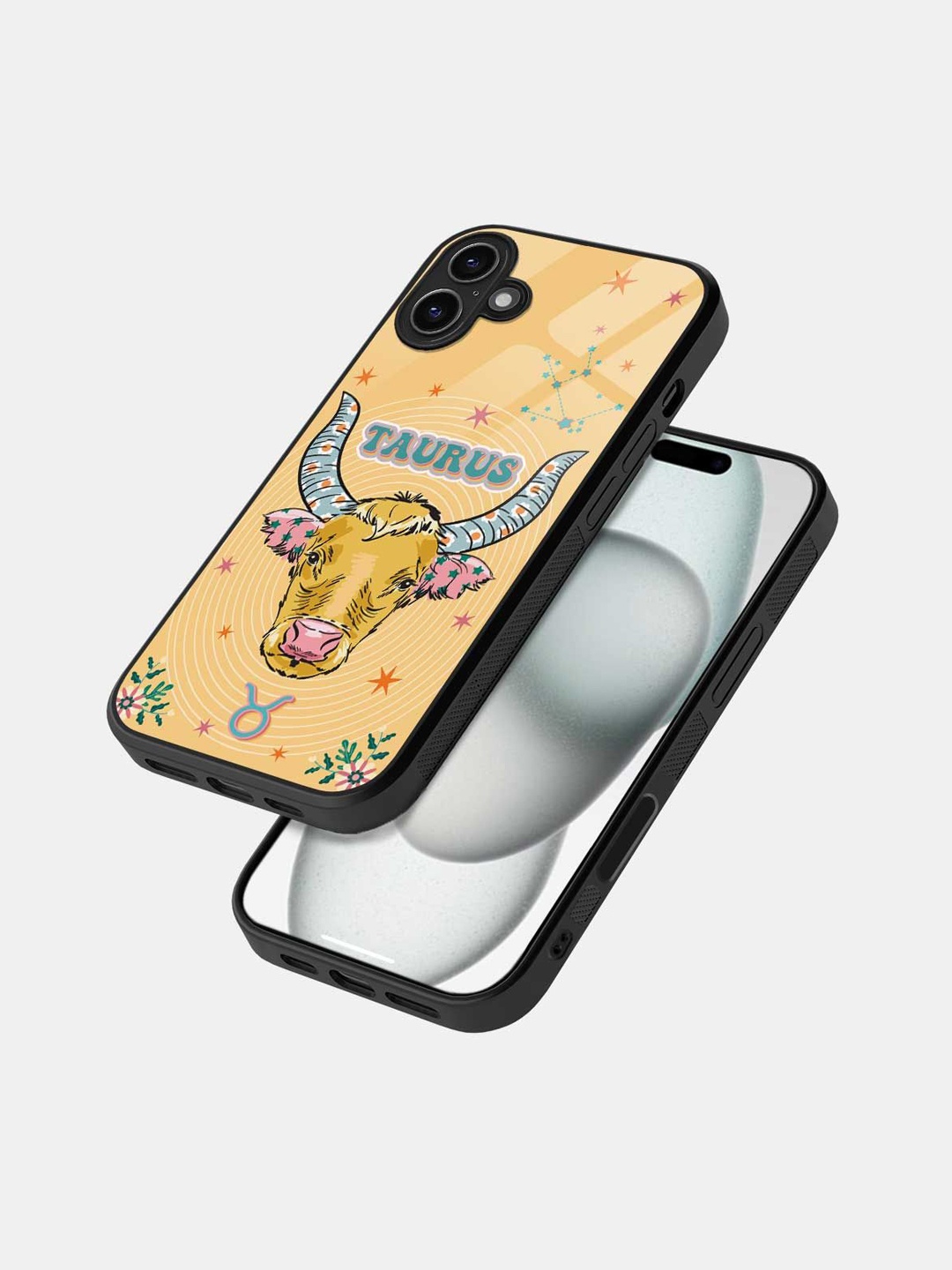 

macmerise Quirky Printed iPhone 16 Plus Back Case Mobile Accessories, Yellow