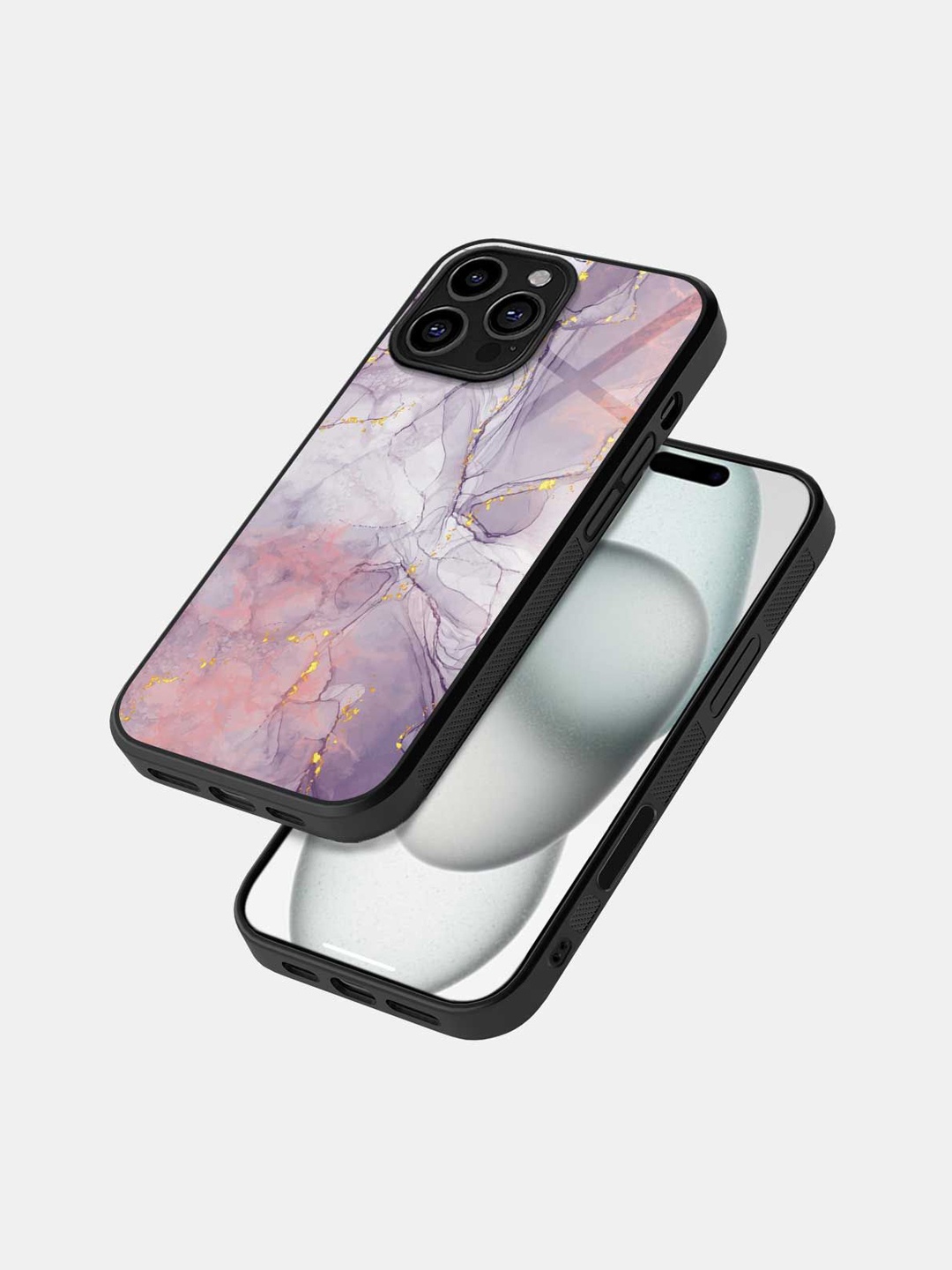 

macmerise Abstract Printed iPhone 16 Pro Max Bumper Case Mobile Accessories, Black