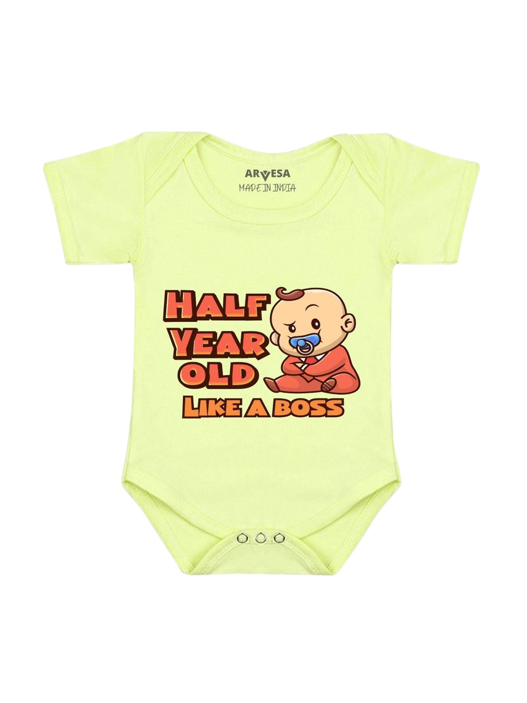 

Arvesa Infants Printed Bodysuit, Yellow