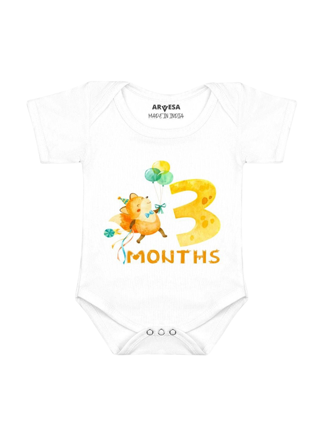 

Arvesa Infants Printed Bodysuit, White