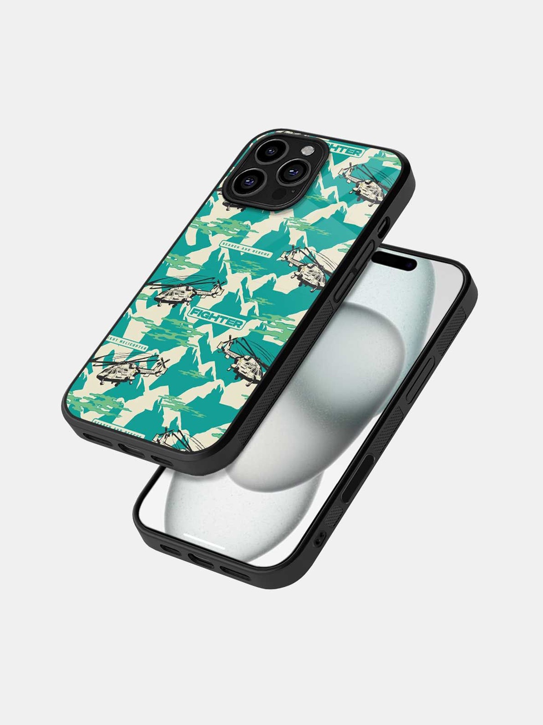 

macmerise Quirky Printed iPhone 16 Pro Max Bumper Case Mobile Accessories, Green