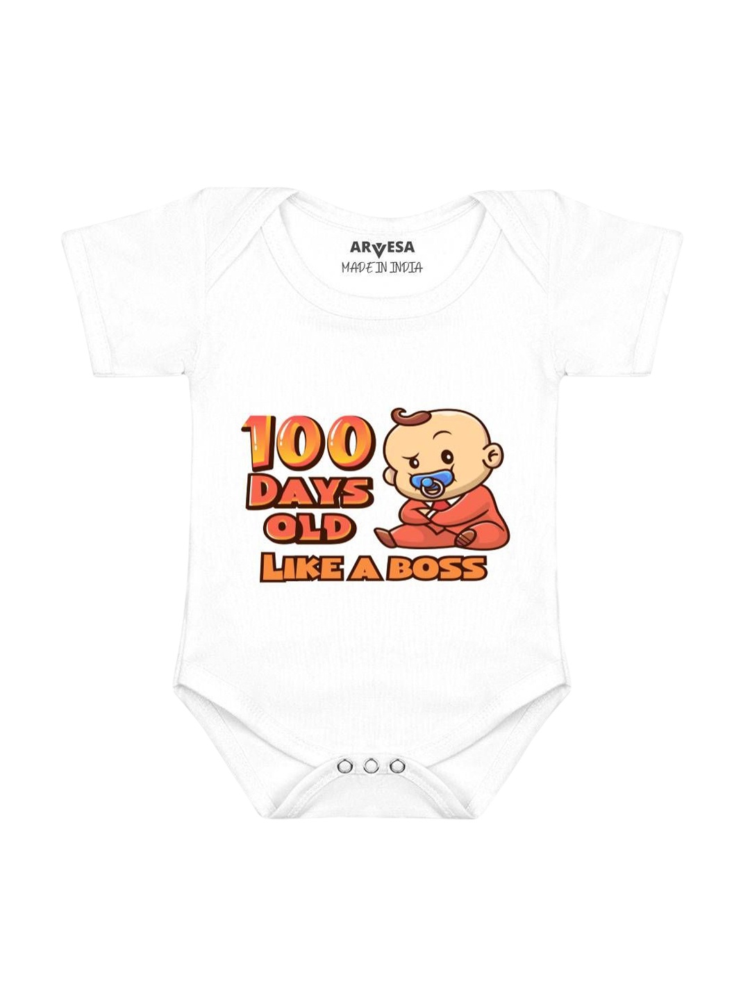 

Arvesa Infants Printed Bodysuit, White
