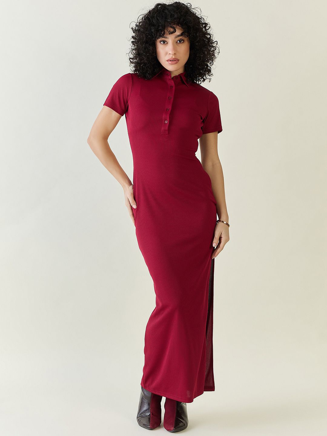 

aayu Bodycon Maxi Dress, Maroon