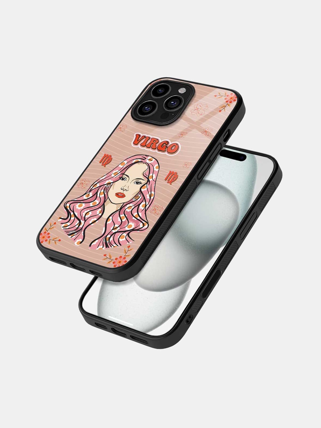 

macmerise Quirky Printed iPhone 16 Pro Bumper Case Mobile Accessories, Black