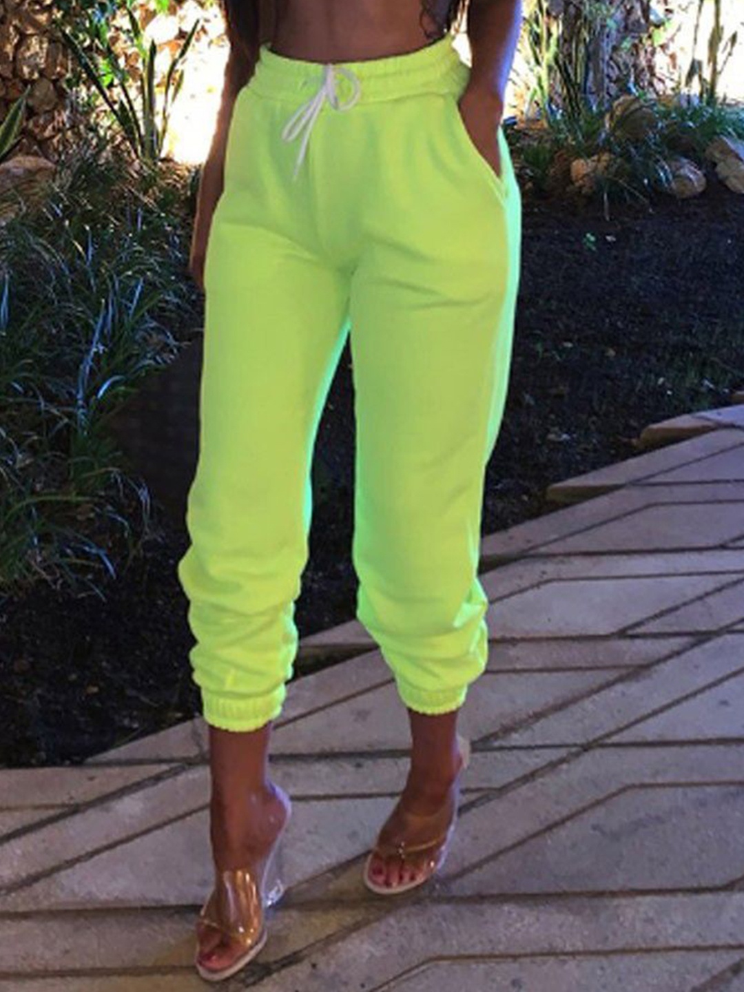 

StyleCast x Revolte Women Easy Wash Joggers Trousers, Yellow