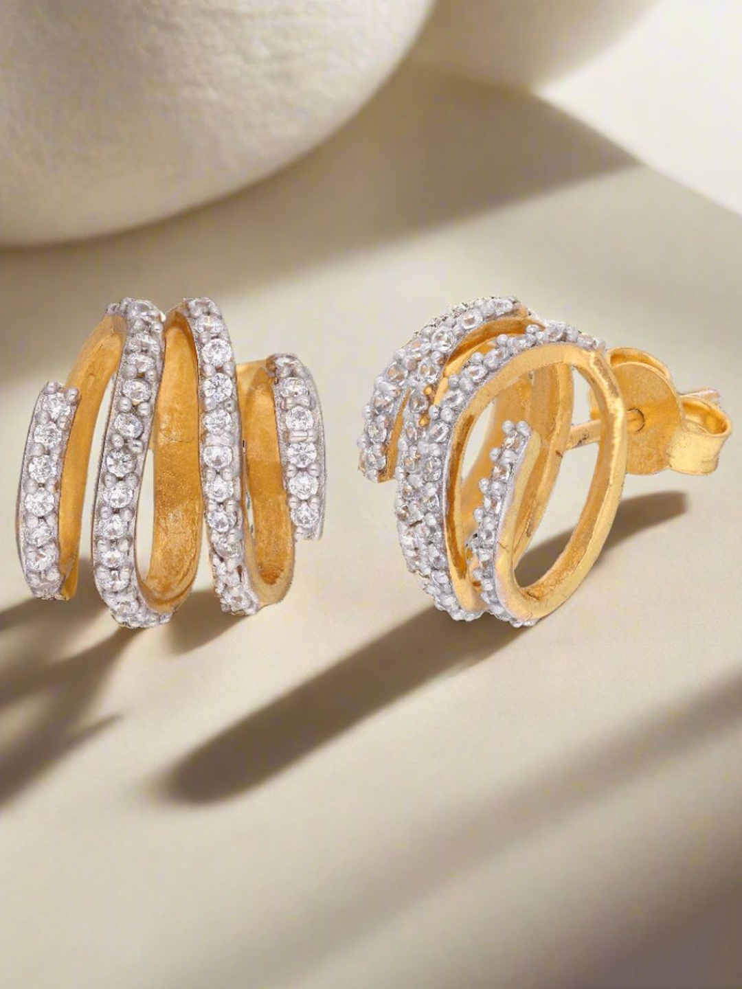 

Luxevogue Contemporary Hoop Earrings, Yellow
