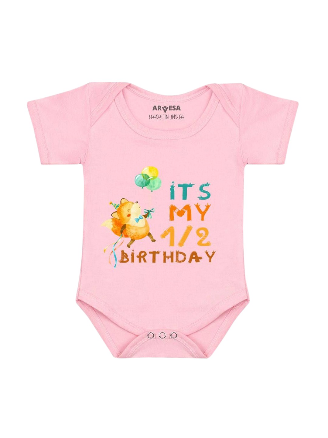 

Arvesa Infants Printed Bodysuit, Pink