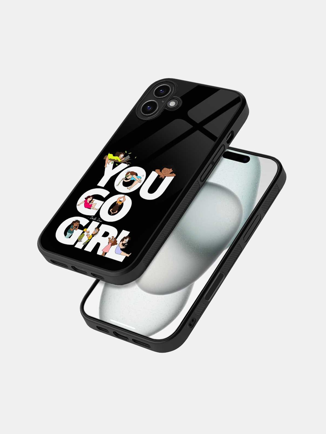 

macmerise Typography Printed iPhone 16 Bumper Case Mobile Accessories, Black