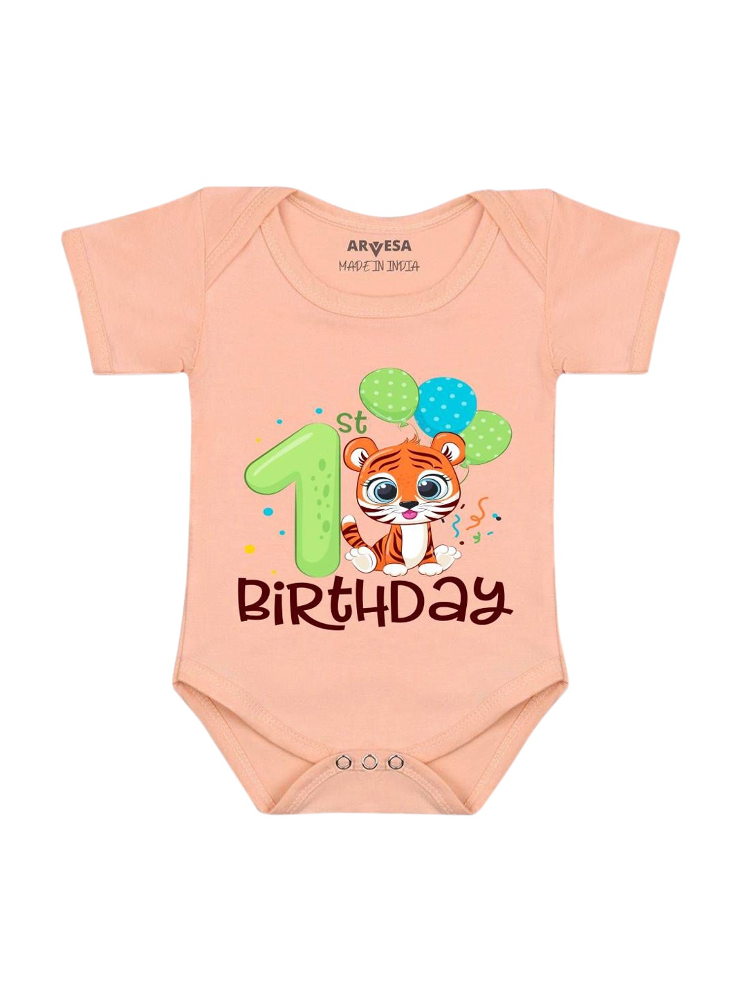 

Arvesa Infants Printed Bodysuit, Peach