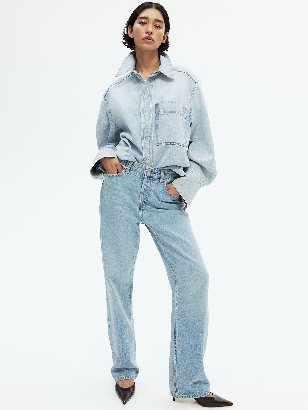 

H&M Women Straight Jeans, Blue