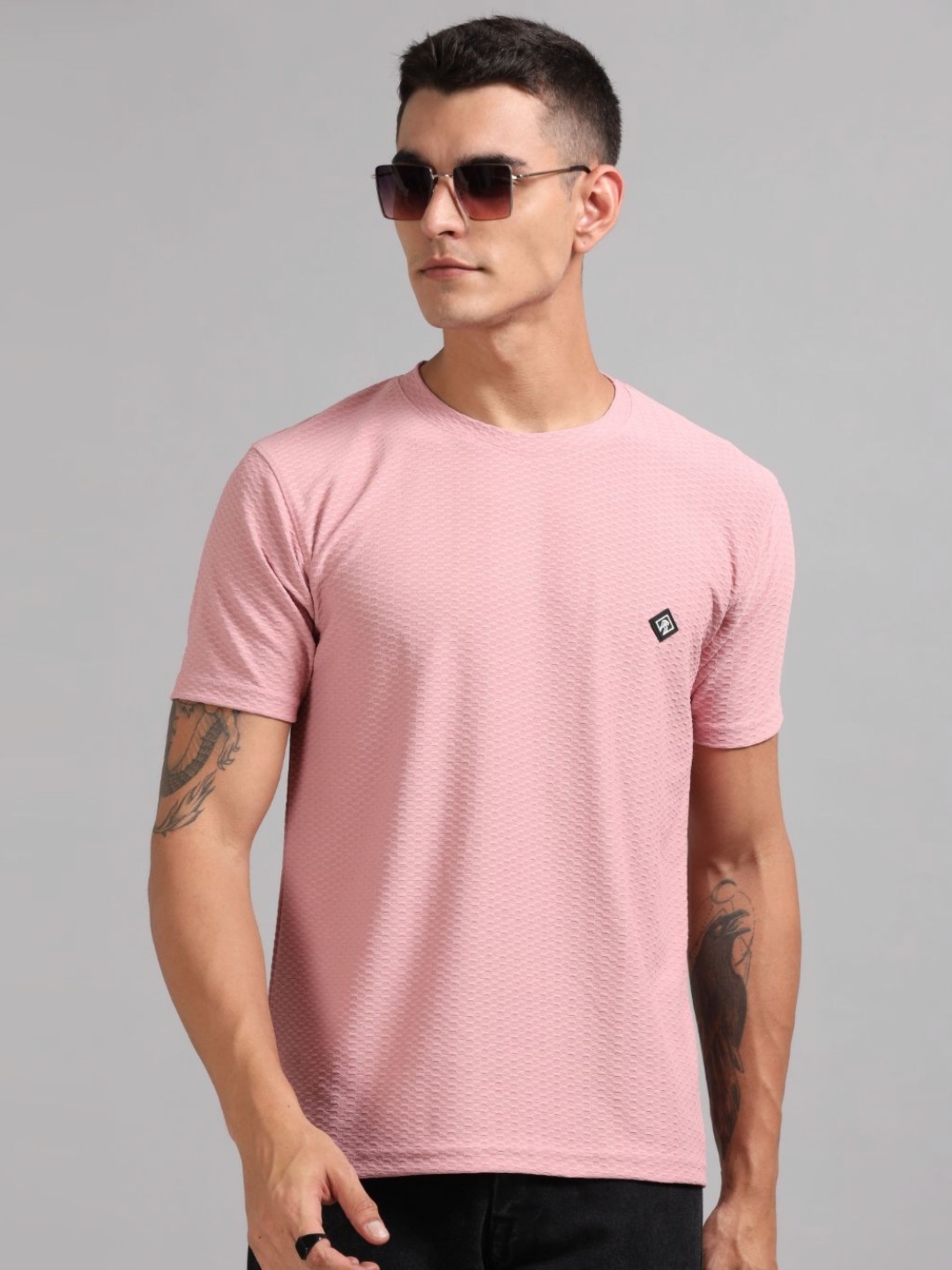 

PAUL STREET Men Slim Fit T-shirt, Pink