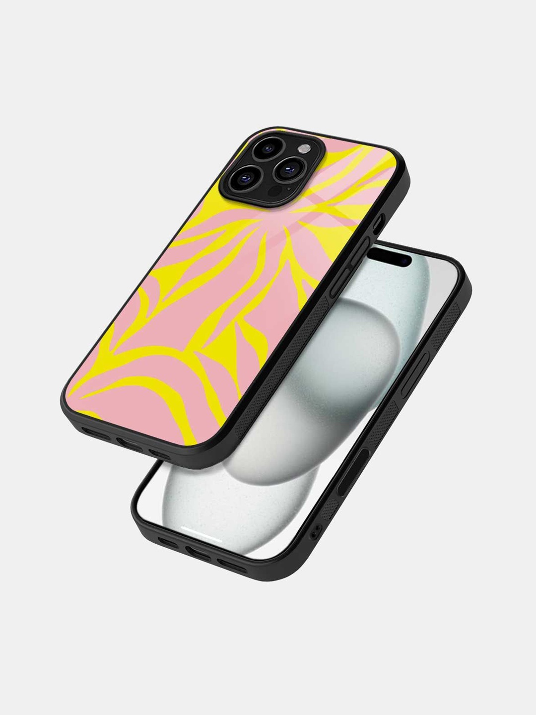 

macmerise Quirky Printed iPhone 16 Pro Bumper Case Mobile Accessories, Pink
