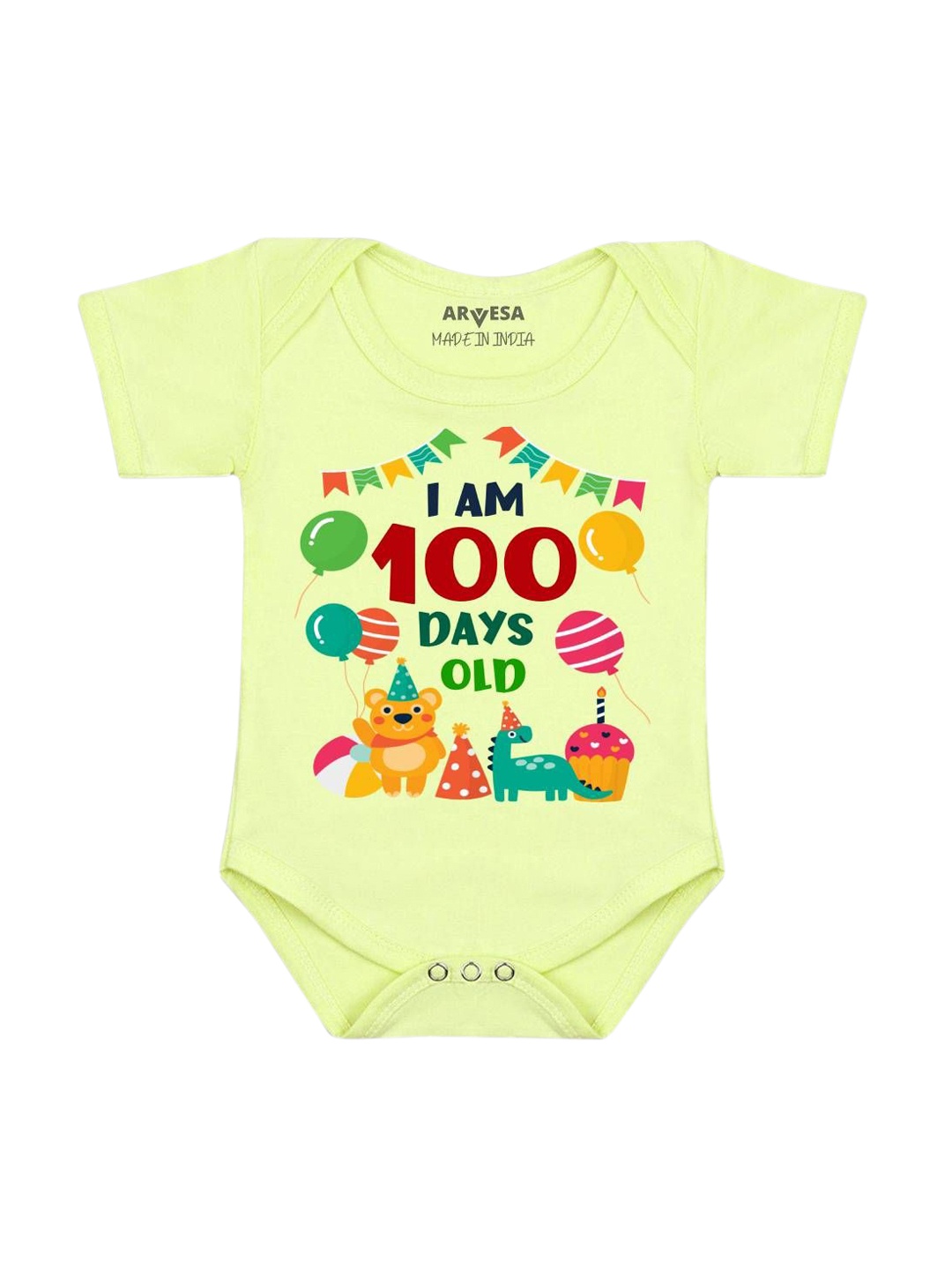 

Arvesa Infants Printed Bodysuit, Yellow