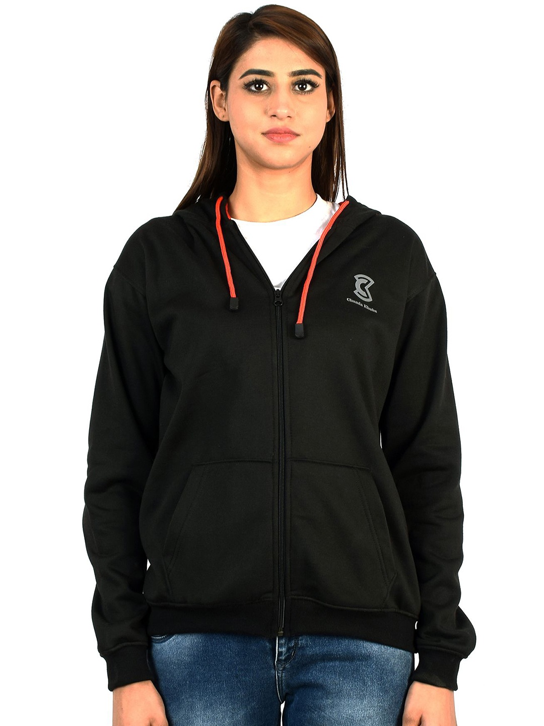 

Chanda Khuba Women Hooded Sweatshirt, Black