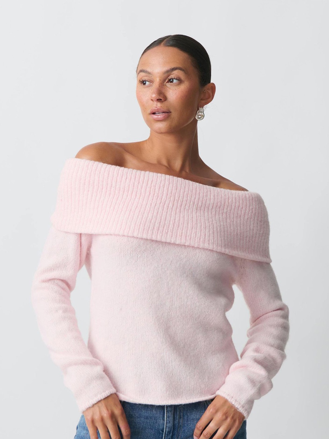 

StyleCast x Revolte Women Ribbed Pullover, Pink