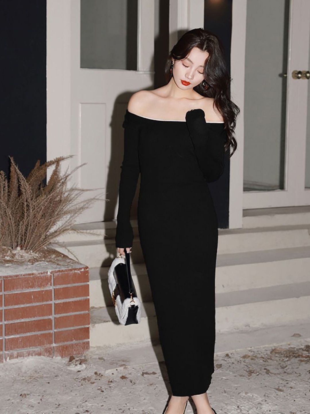 

StyleCast x Revolte Bodycon Maxi Dress, Black