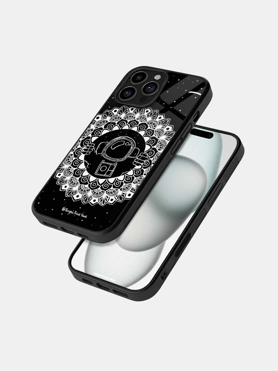 

macmerise Geometric Printed iPhone 16 Pro Max Bumper Case Mobile Accessories, Black