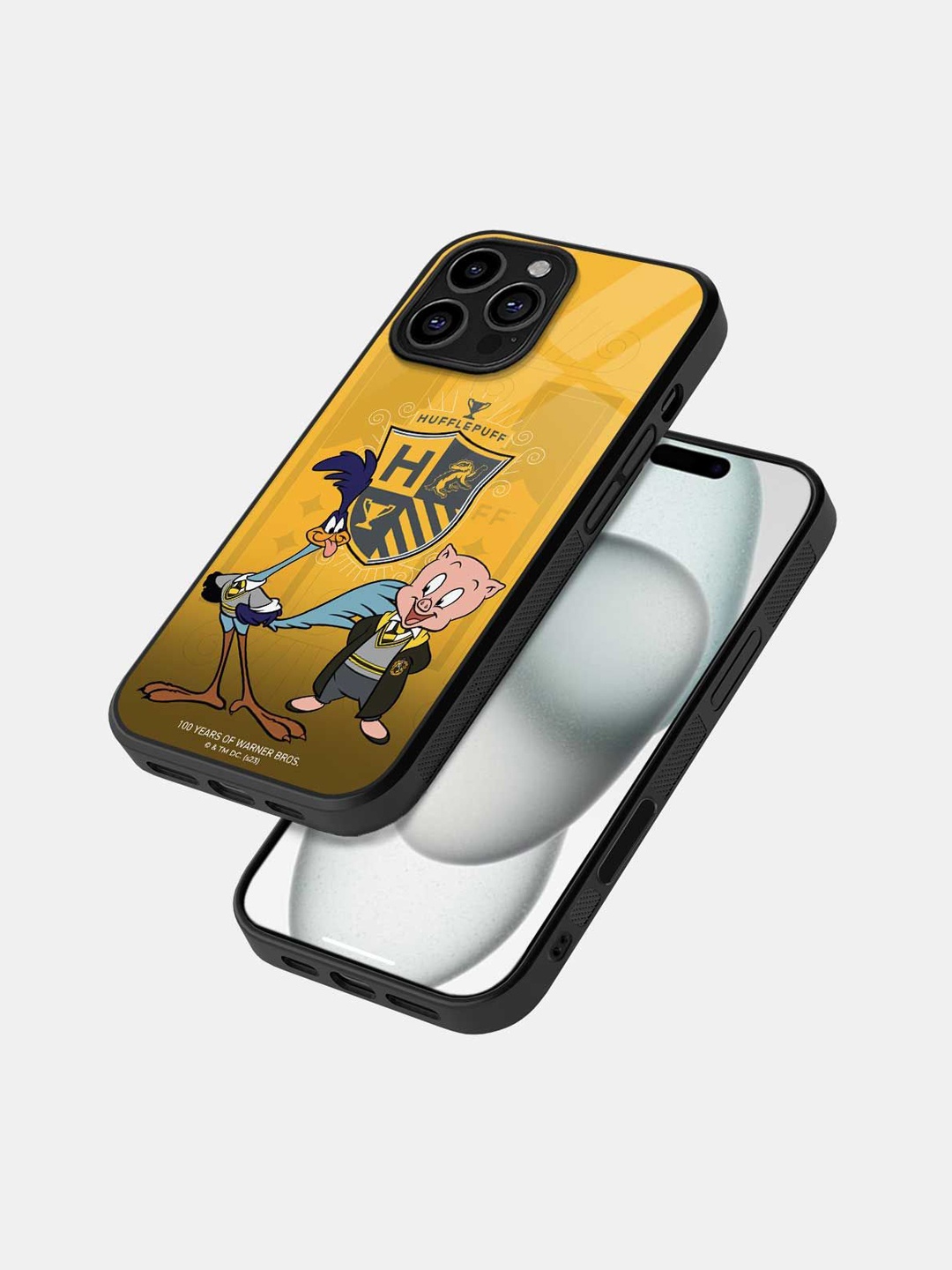 

macmerise Cartoon Characters Printed iPhone 16 Pro Max Bumper Case Mobile Accessories, Black