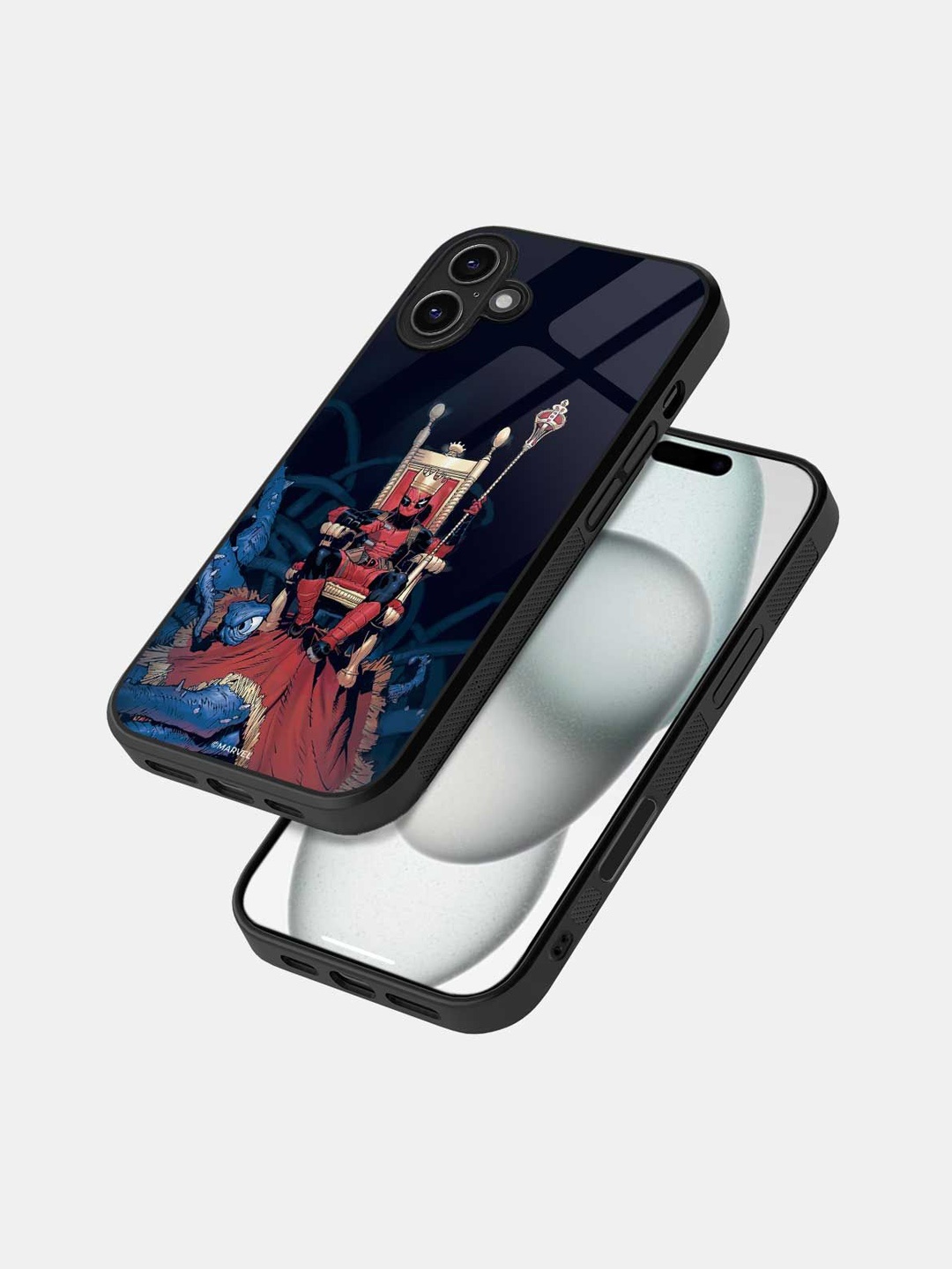 

macmerise Abstract Printed iPhone 16 Plus Bumper Case Mobile Accessories, Black