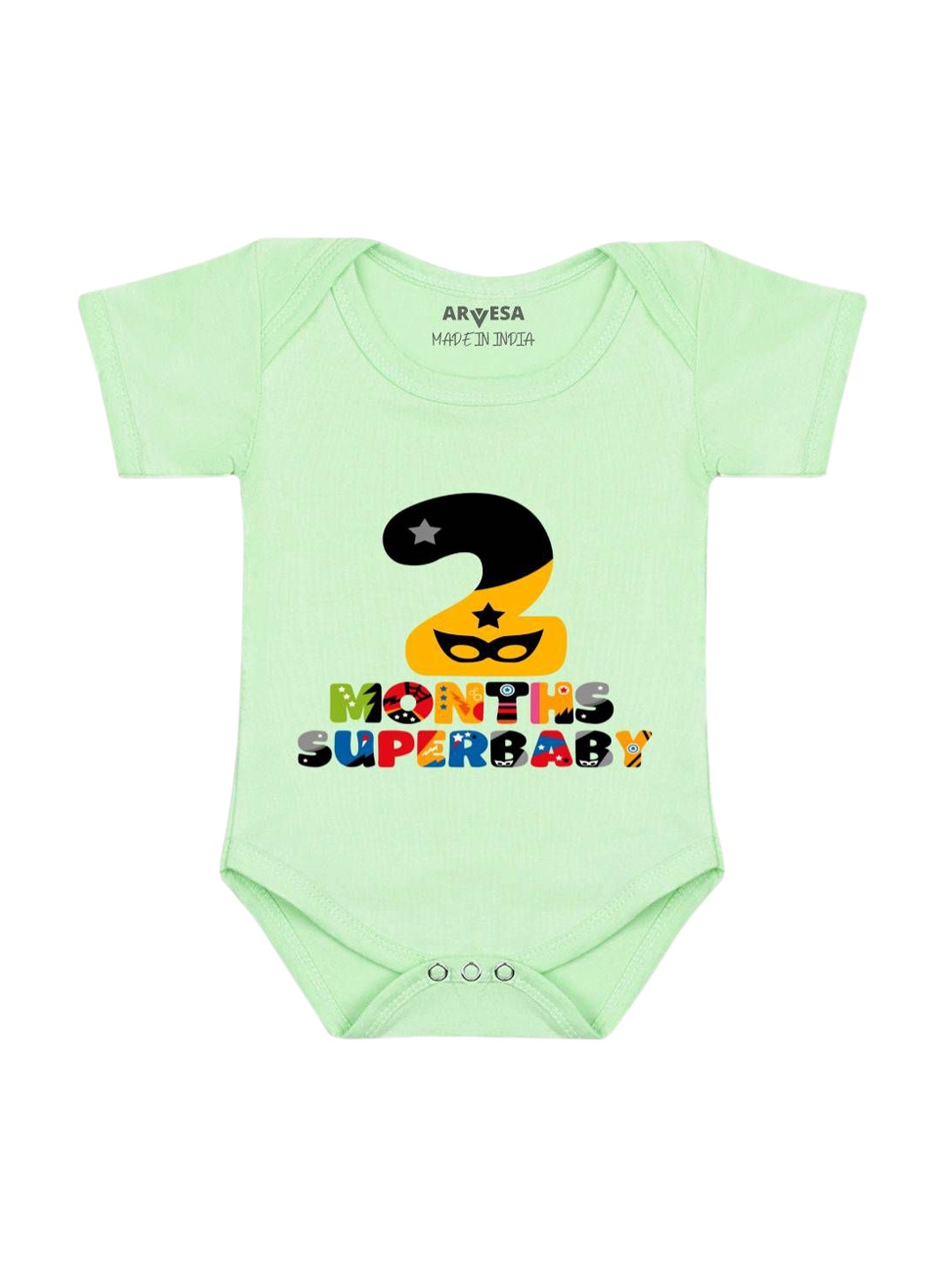 

Arvesa Infants Printed Short Sleeve Bodysuit, Green