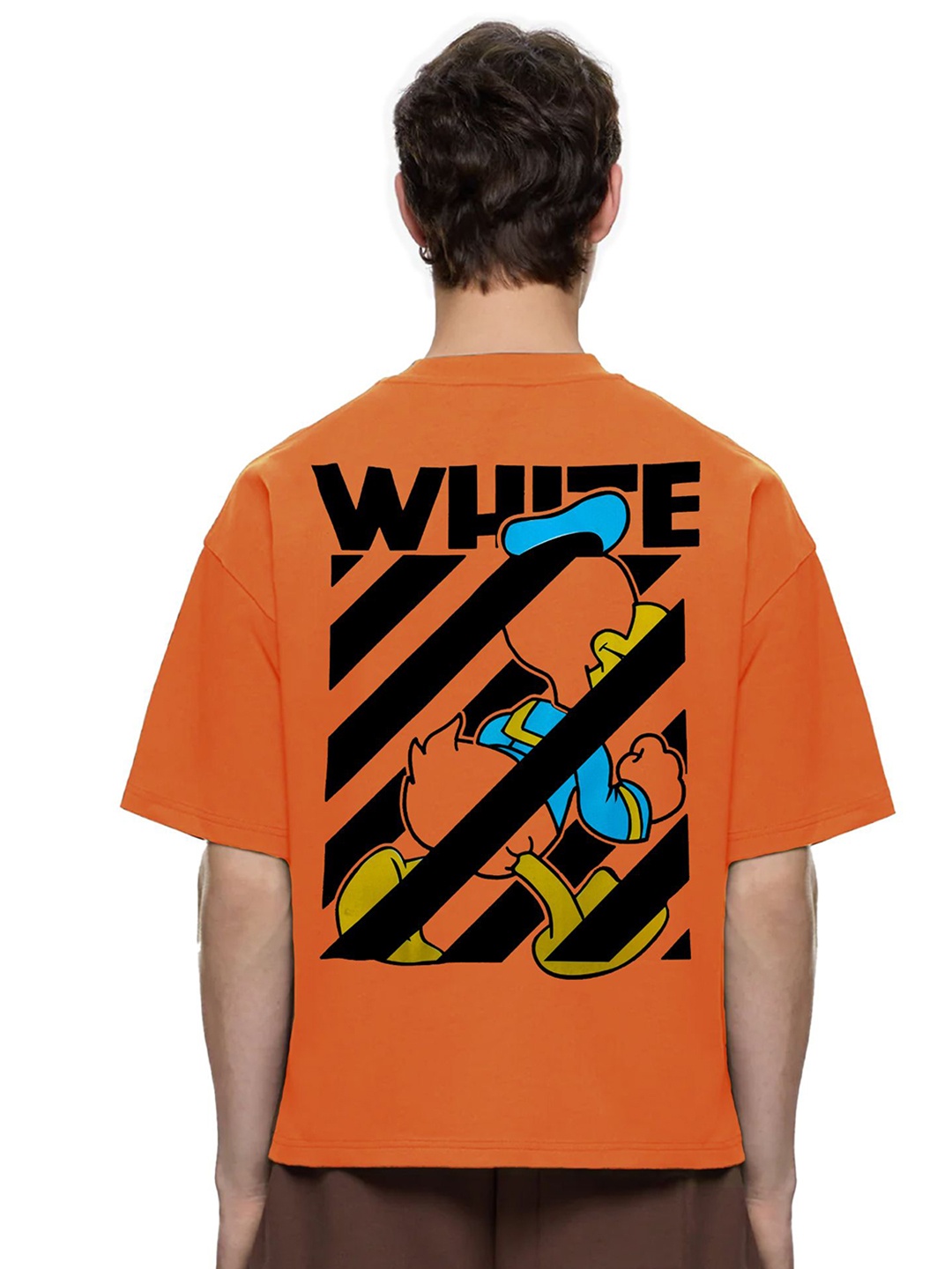 

SONIBROS Men Printed Applique T-shirt, Orange