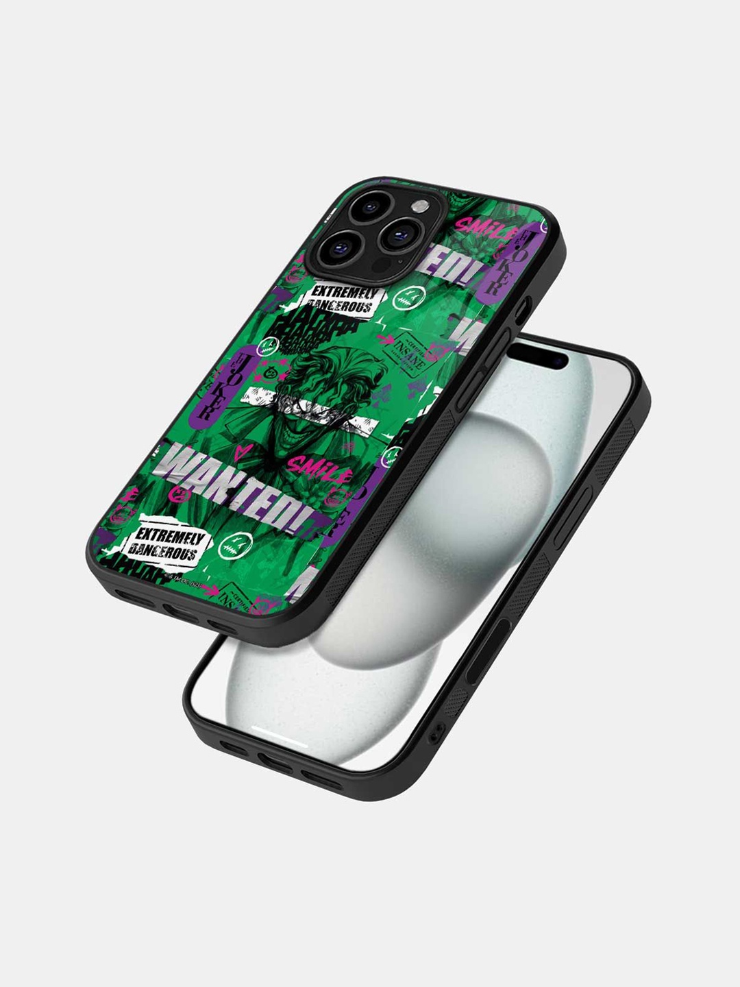 

macmerise Superhero Printed iPhone 16 Pro Bumper Case Mobile Accessories, Black