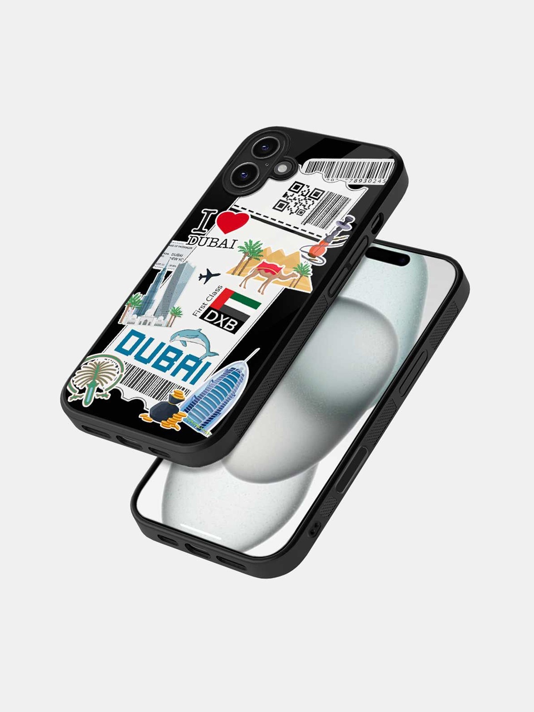 

macmerise Quirky Printed iPhone 16 Pro Bumper Case Mobile Accessories, Black