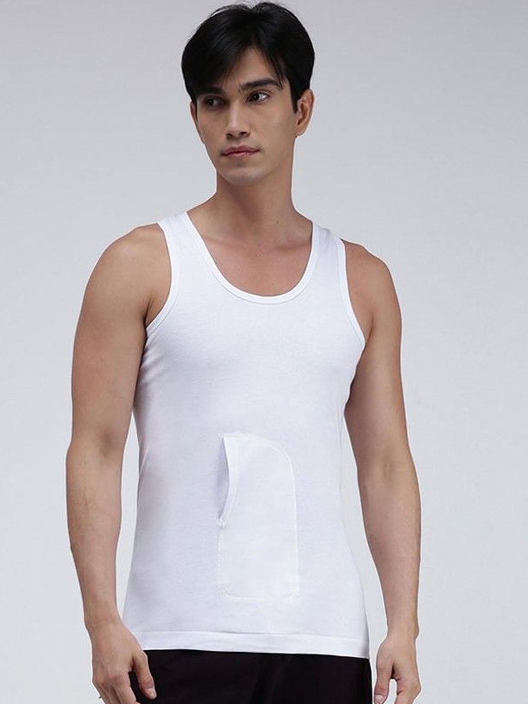 

AMUL COMFY Cotton Sleeveless Innerwear Vests Comfy-Interlock-PKT-White-RN-4-85