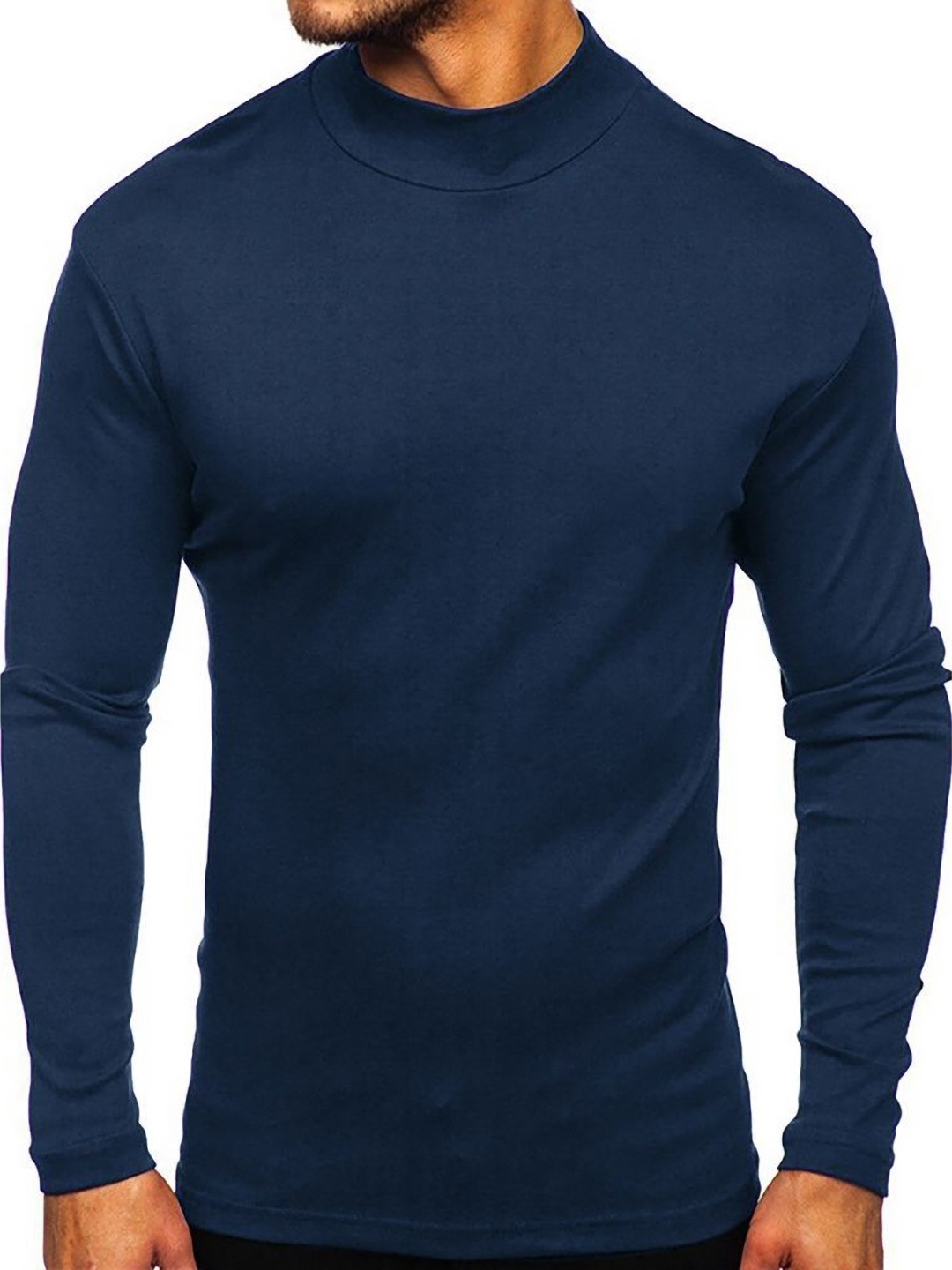 

StyleCast x Revolte Men High Neck T-shirt, Blue