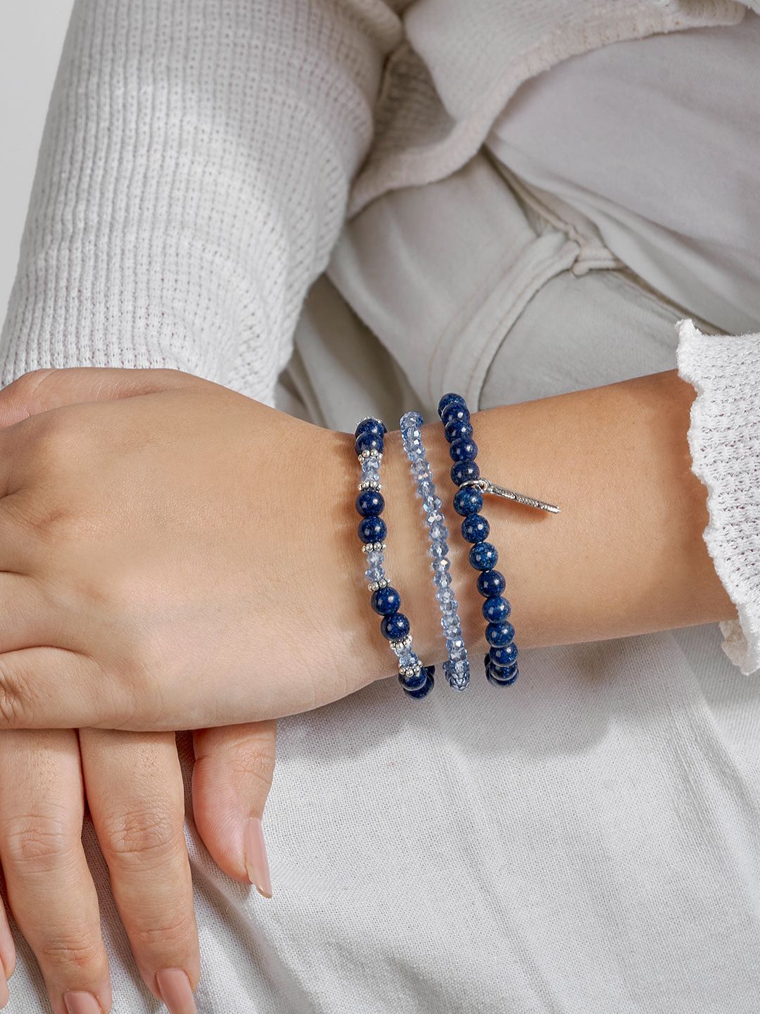 

JOKER & WITCH Women 3 Bracelet, Blue