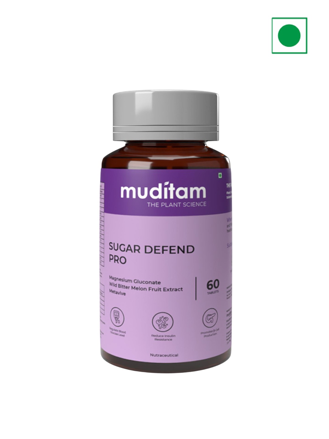 

Muditam Sugar Defend Pro Tablets - 60 Tablets, White