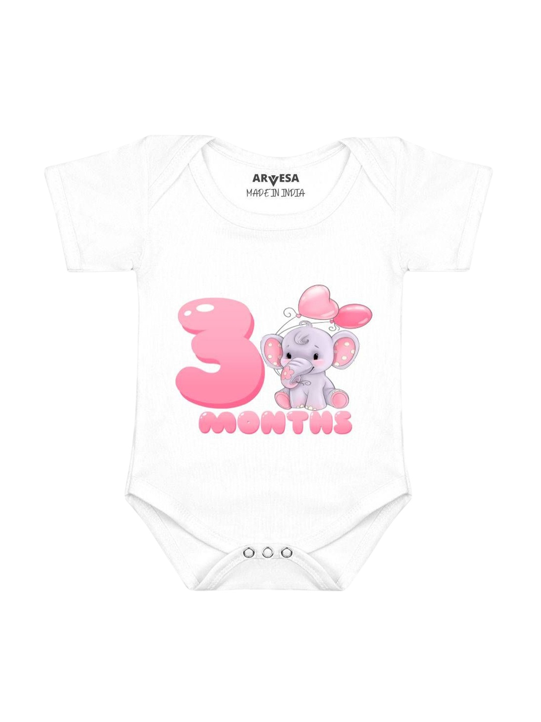 

Arvesa Infants Printed Bodysuit, White