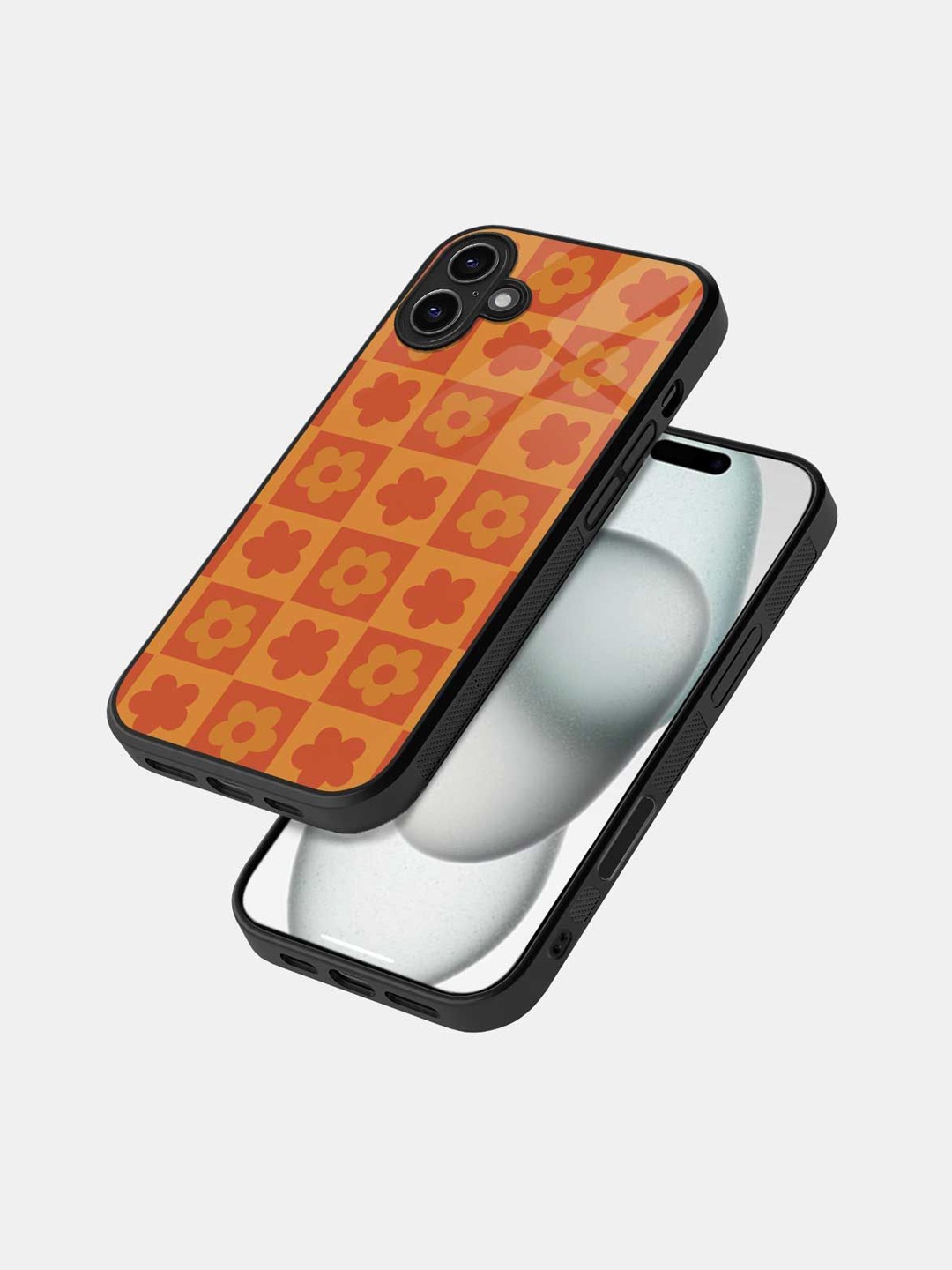

macmerise Quirky Printed iPhone 16 Pro Back Case Mobile Accessories, Orange