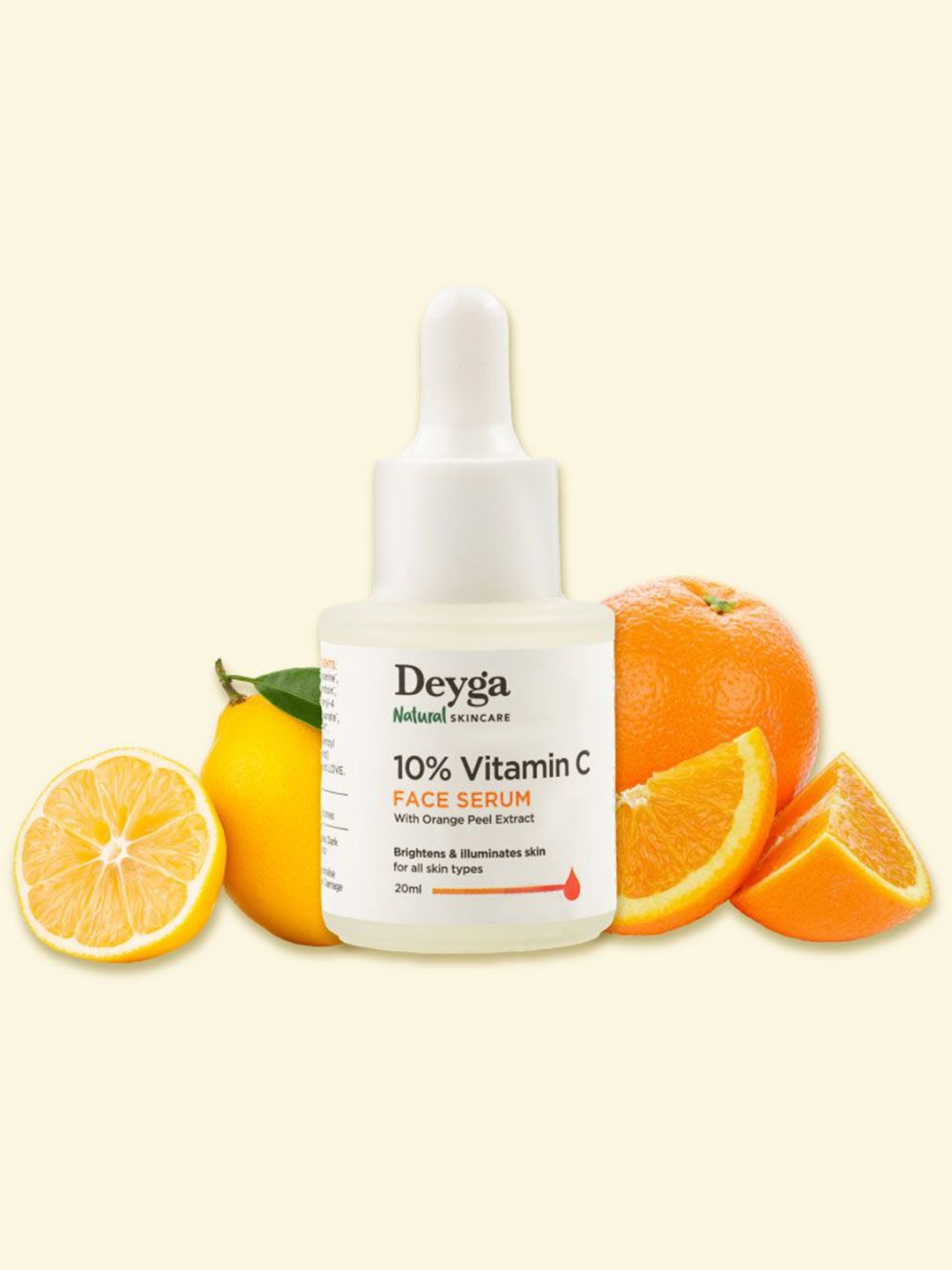

Deyga Organics 10% Vitamin C Face Serum With Orange Peel Extract - 20 ml, White