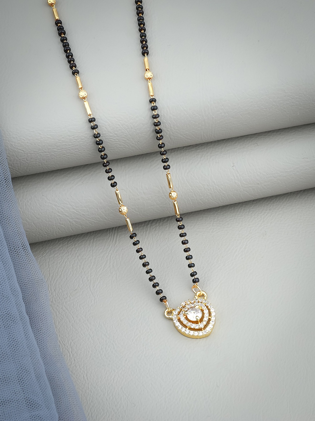

Wynona Artificial Stones and Beads Mangalsutra, Gold