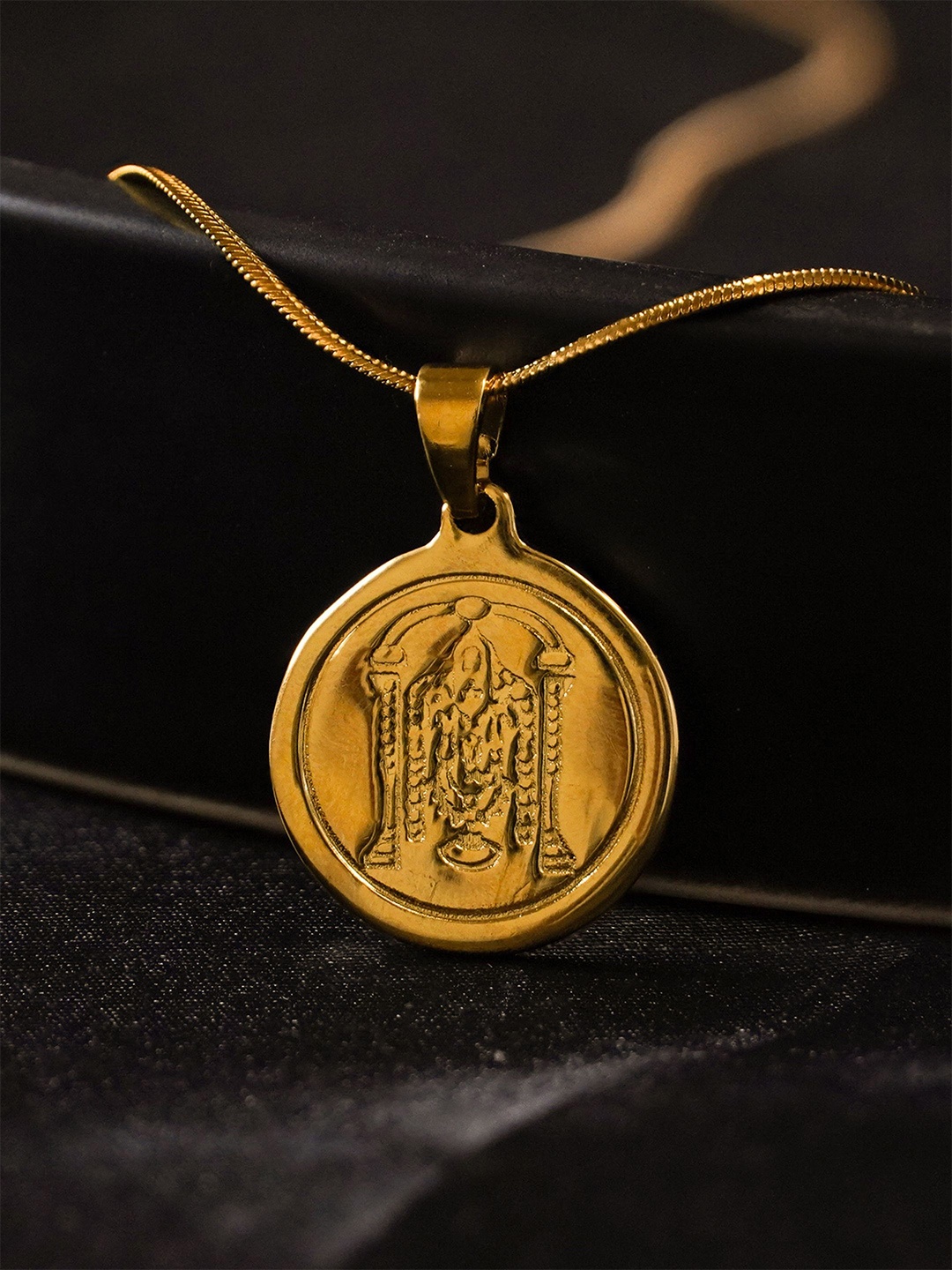 

Japam Gold Plated Bala Ji Coin Necklace