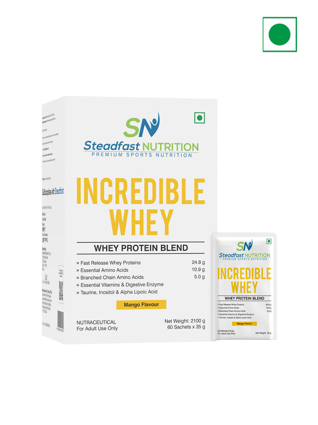 

Incredible Whey Protein Blend For An Incredible You Chocolate 60 Sachets 2100g, White