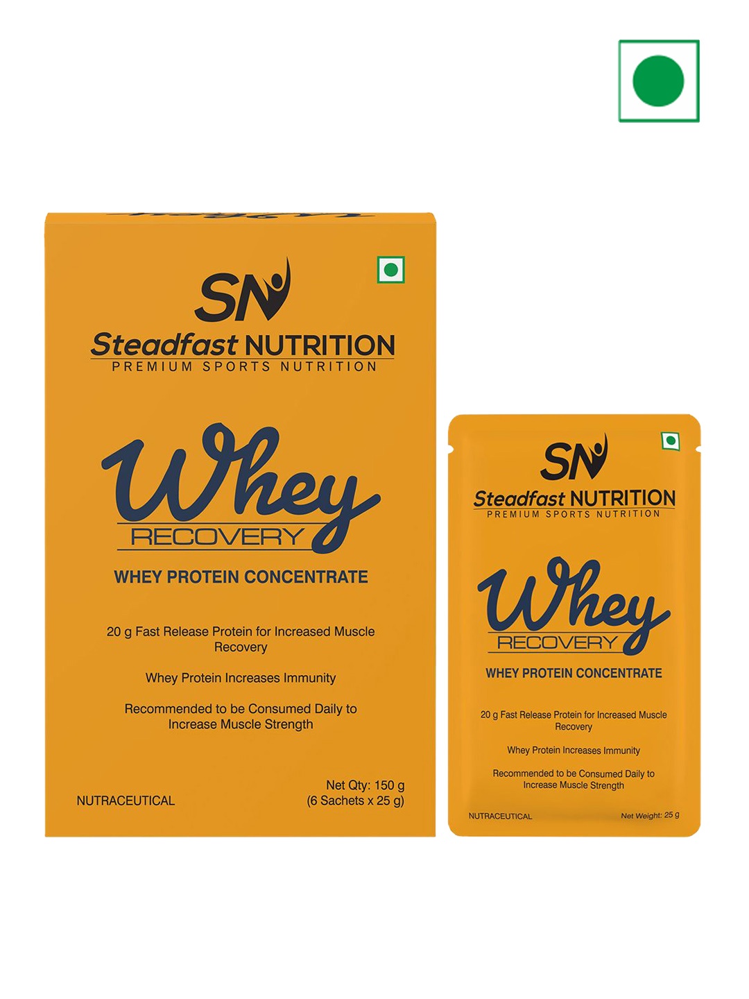 

Whey Recovery Protein Concentrate Your Everyday Protein Unflavoured 6 Sachets 150g, Yellow