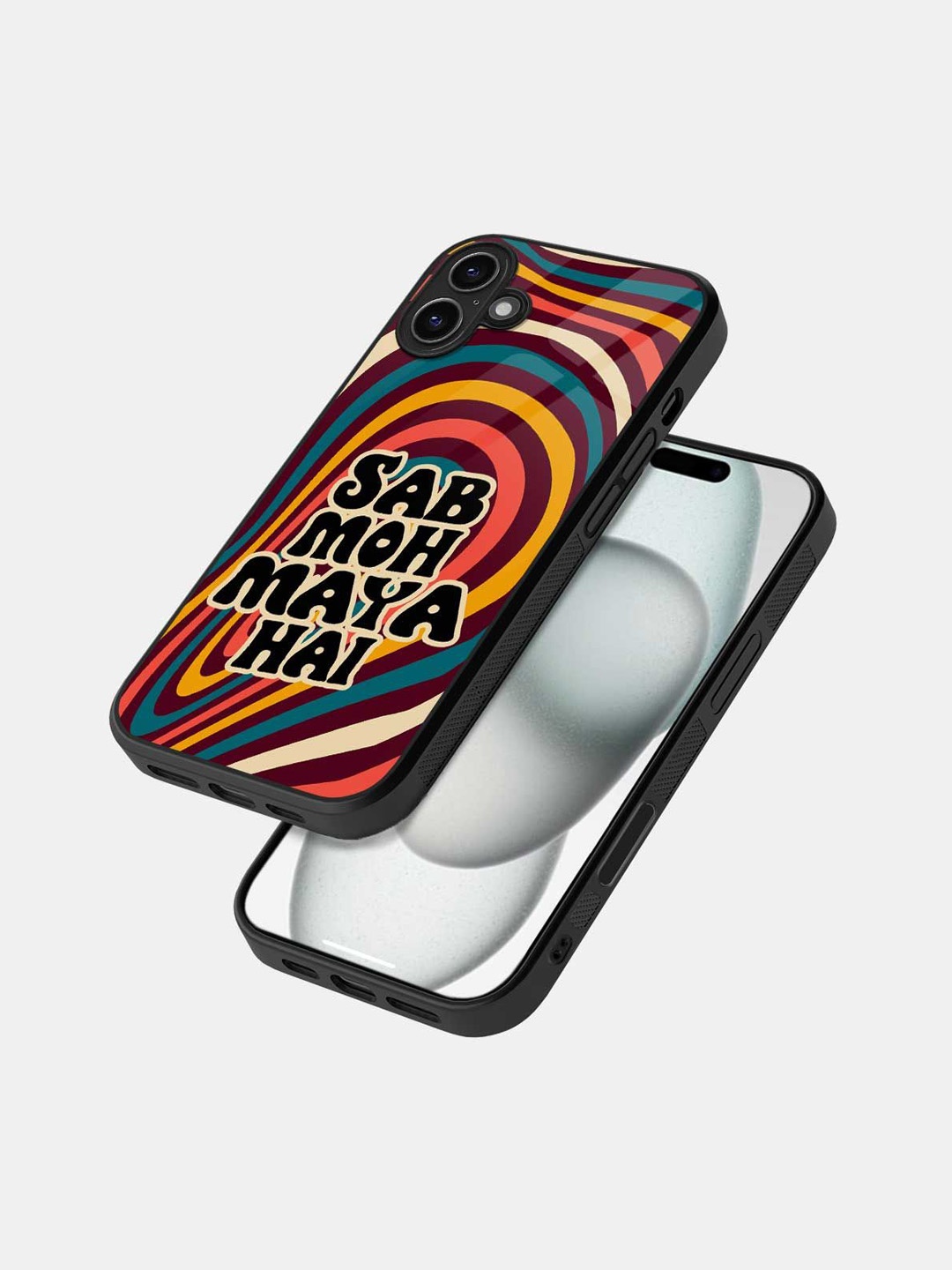 

macmerise Typography Printed iPhone 16 Plus Bumper Case Mobile Accessories, Black
