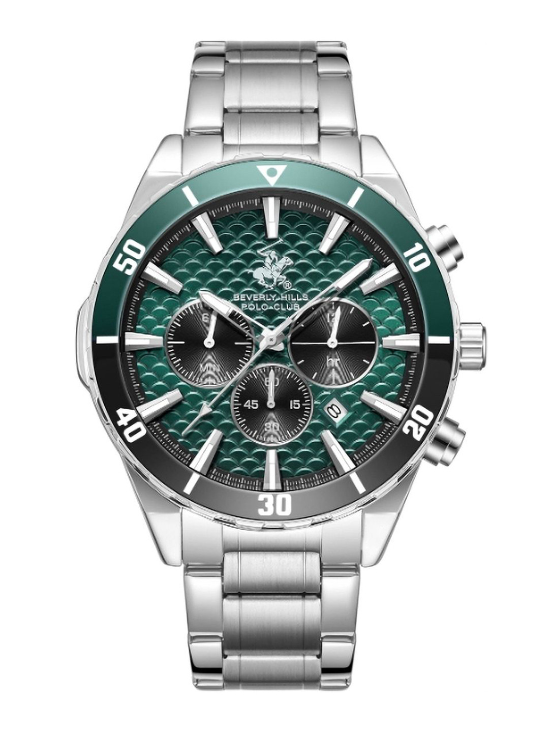 

Beverly Hills Polo Club Men Textured Dial Analogue Multi Function Watch BP3691Y.391, Green