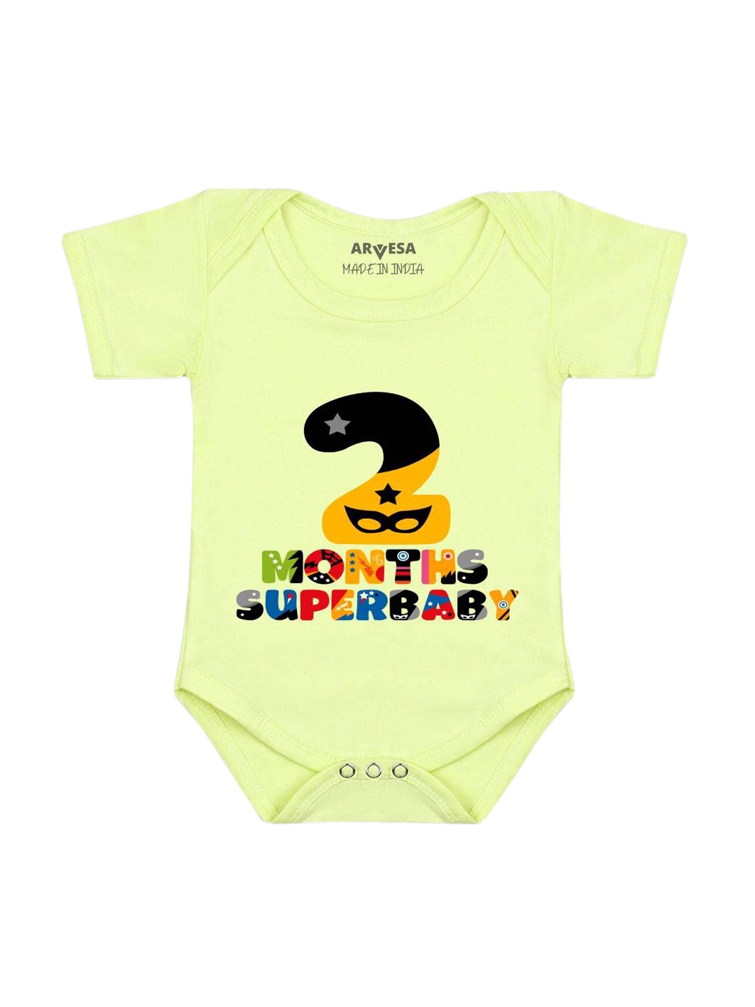 

Arvesa Infants Printed Short Sleeve Bodysuit, Yellow