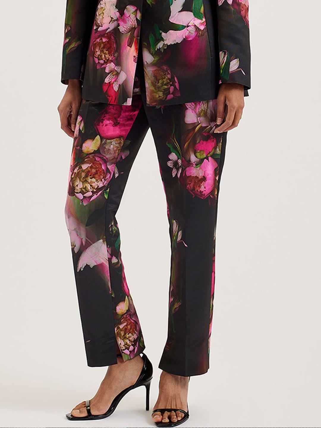 

Ted Baker Women Floral Printed Trousers, Black