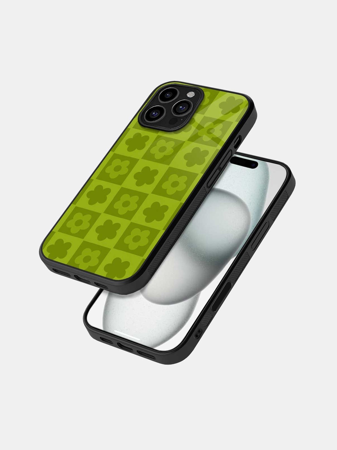 

macmerise Quirky Printed iPhone 16 Pro Back Case Mobile Accessories, Green