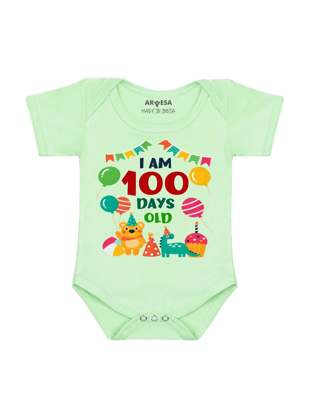 

Arvesa Infants Printed Bodysuit, Green