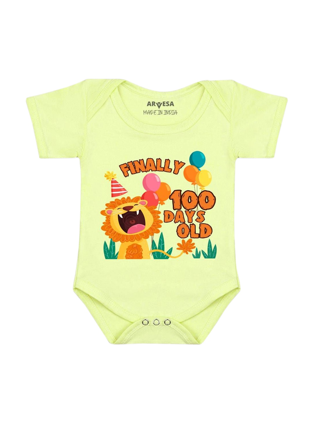 

Arvesa Infants Printed Body Suit, Yellow